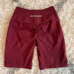 Alphalete Amplify Bordeaux Biker Shorts